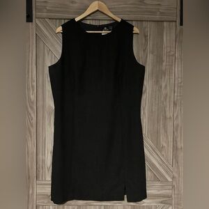 100% Wool Elegant charcoal Sleeveless Dress